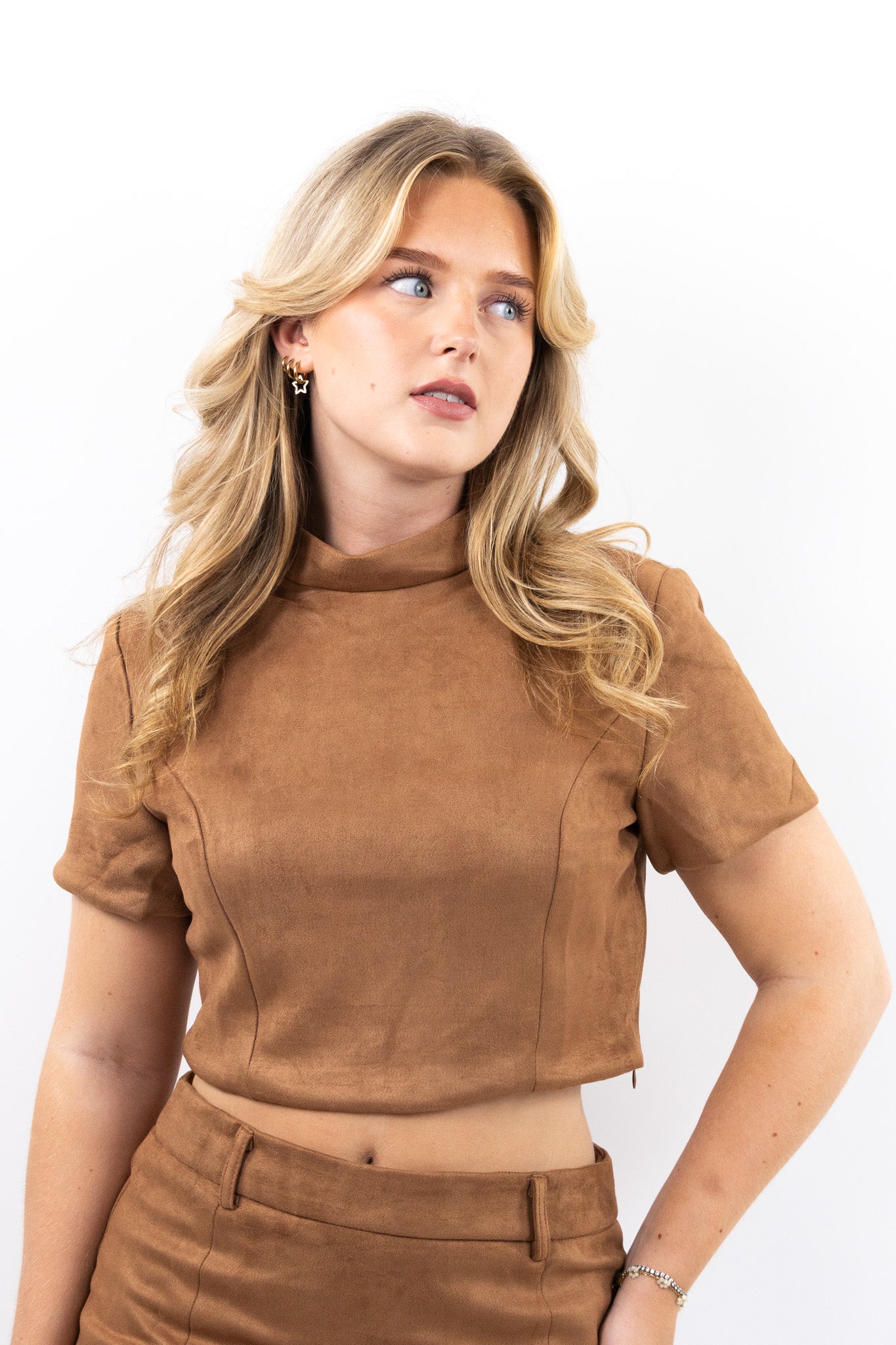 Suede Crop Top