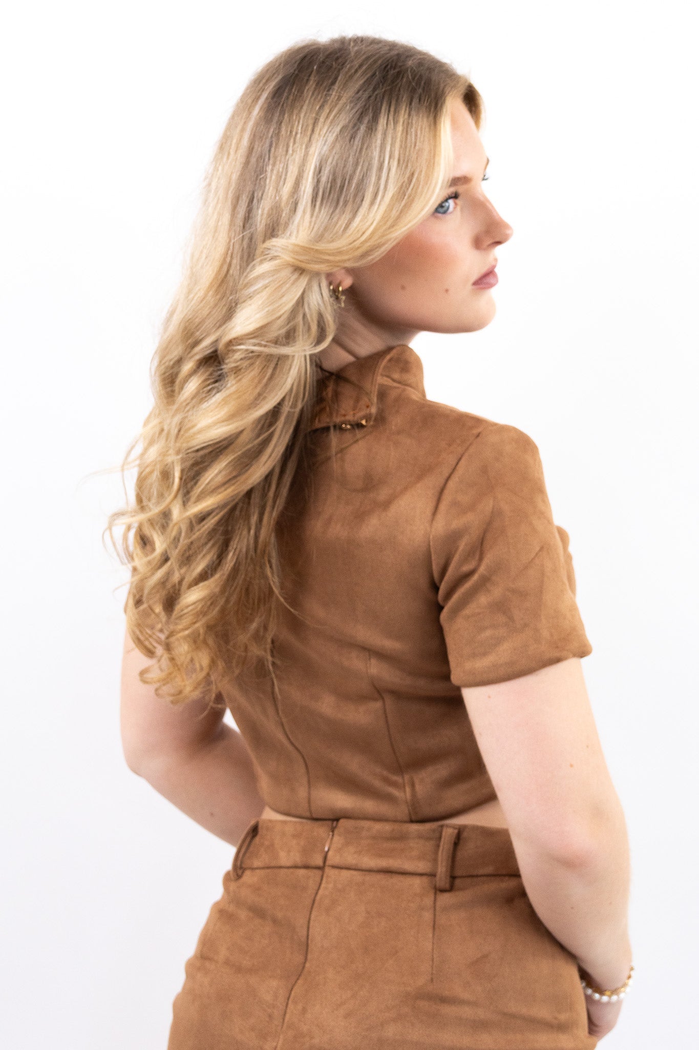 Suede Crop Top