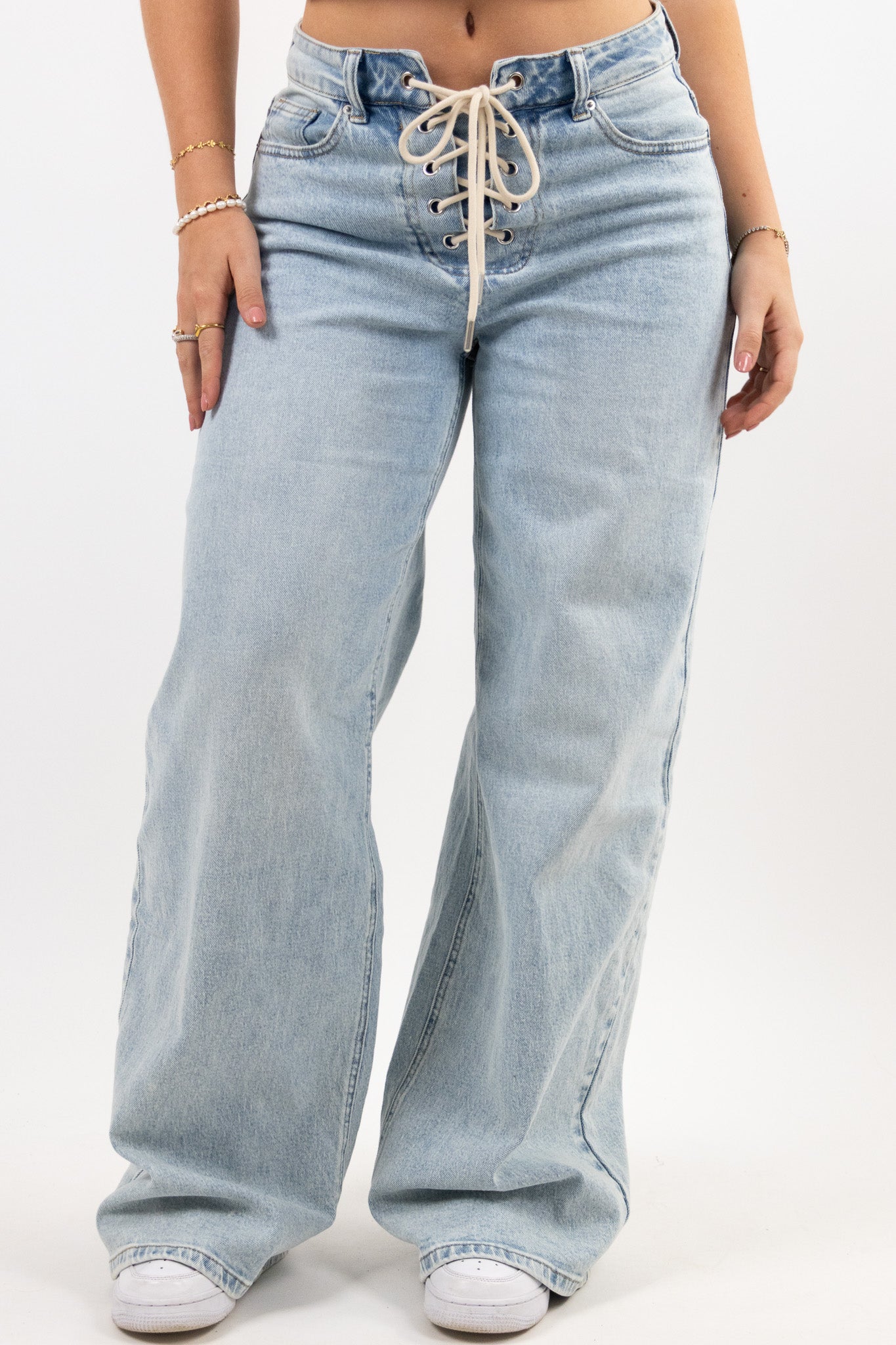 Rope loose fit jeans